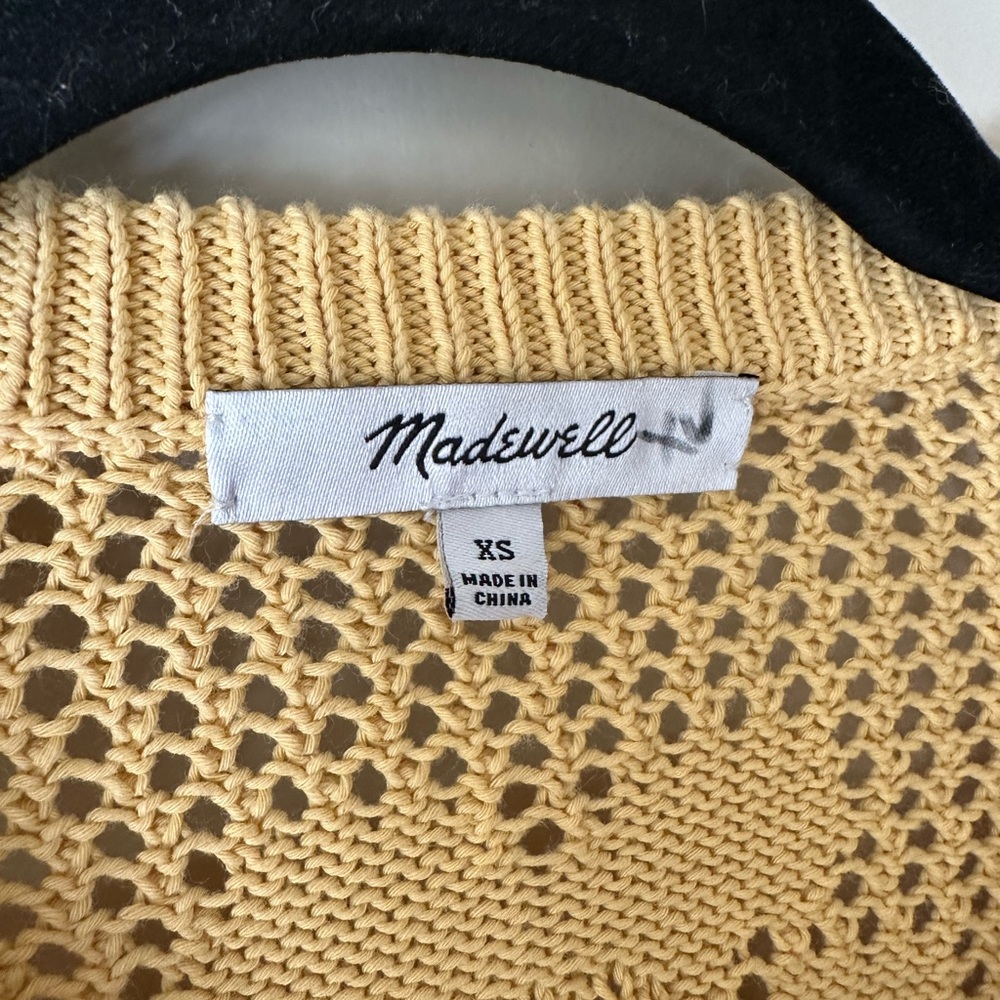 Madewell Floral Open Stitch cardigan in Chamomile - Picture 5 of 8